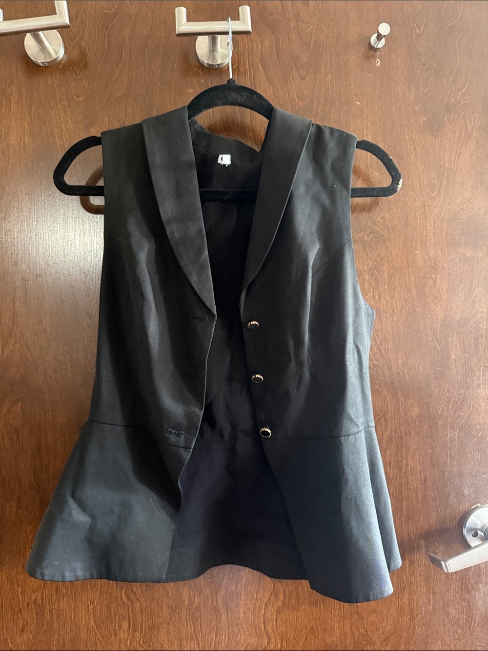 Reformation Black Tailored Sleeveless Vest
